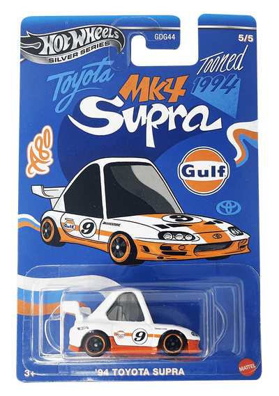 Hot Wheels Silver Series 2025 Gulf Tooned '94 Toyota Supra Tooned JCB65