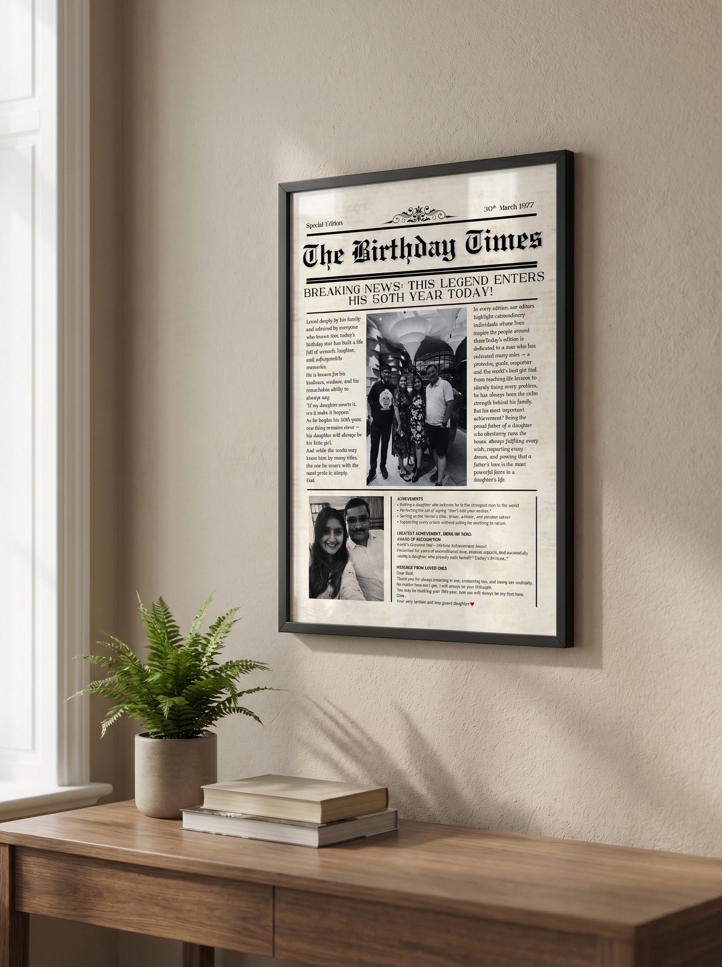 Birthday frame
