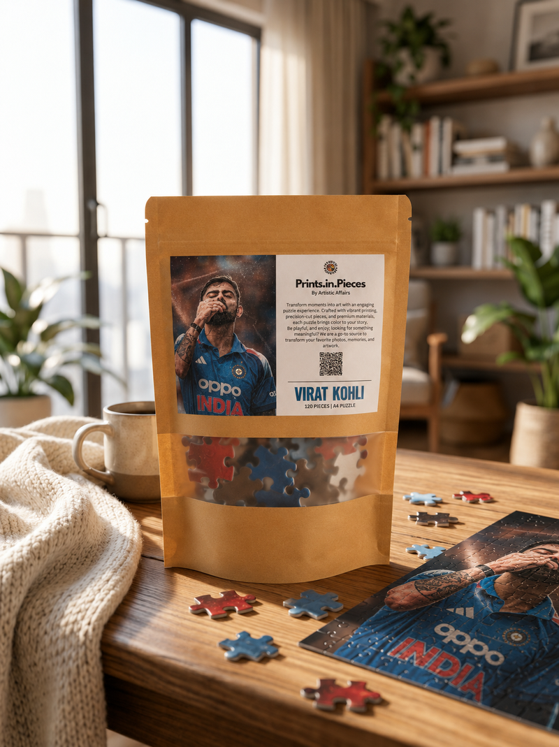 Virat Kohli Puzzle | Prints.in.Pieces | A4 120 Piece Jigsaw