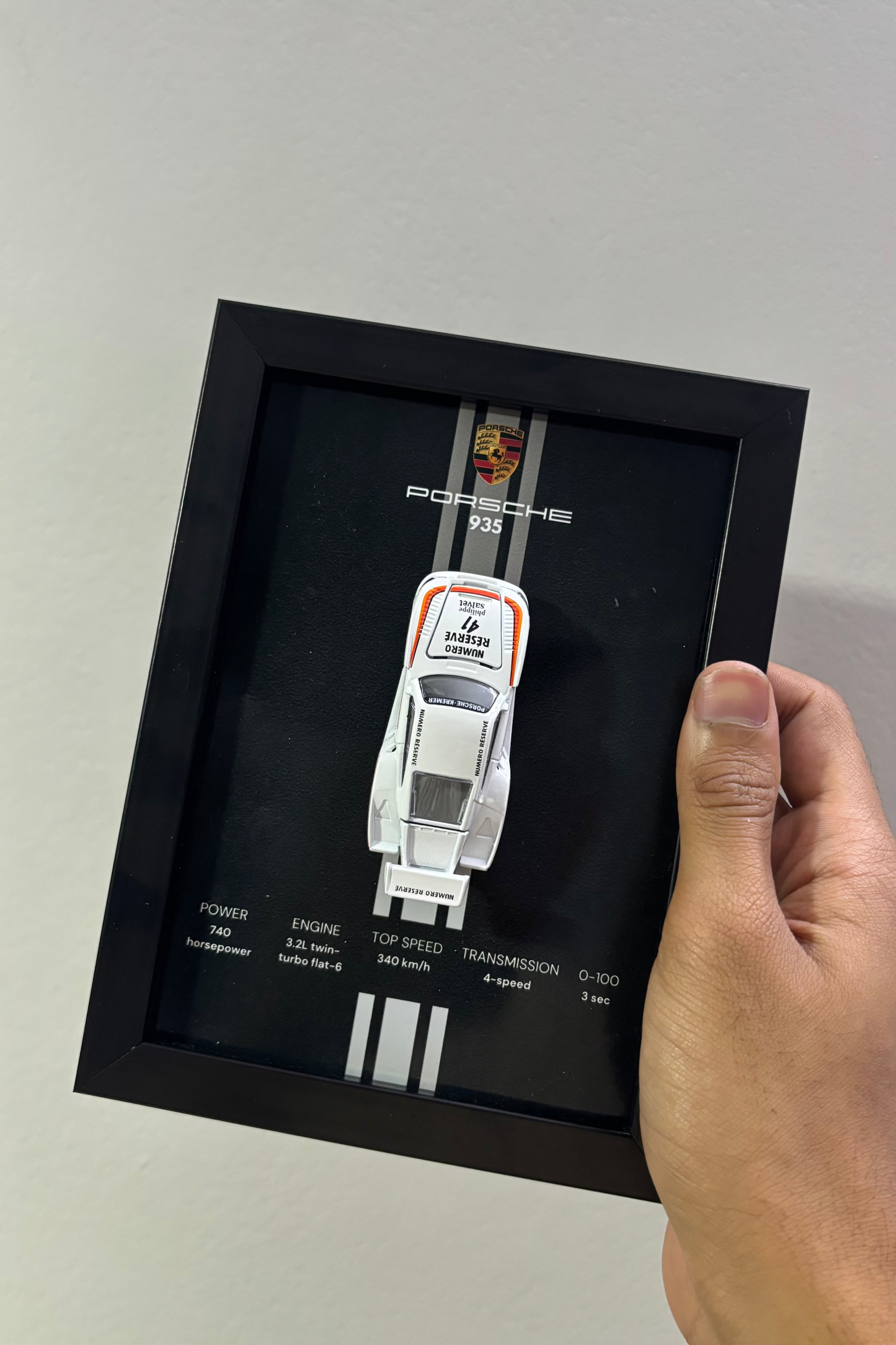 Porsche 935 3d Car Frame  (majorette)