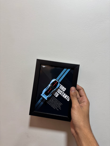 FORD MUSTANG GTD 3d Hotwheels Car Frame