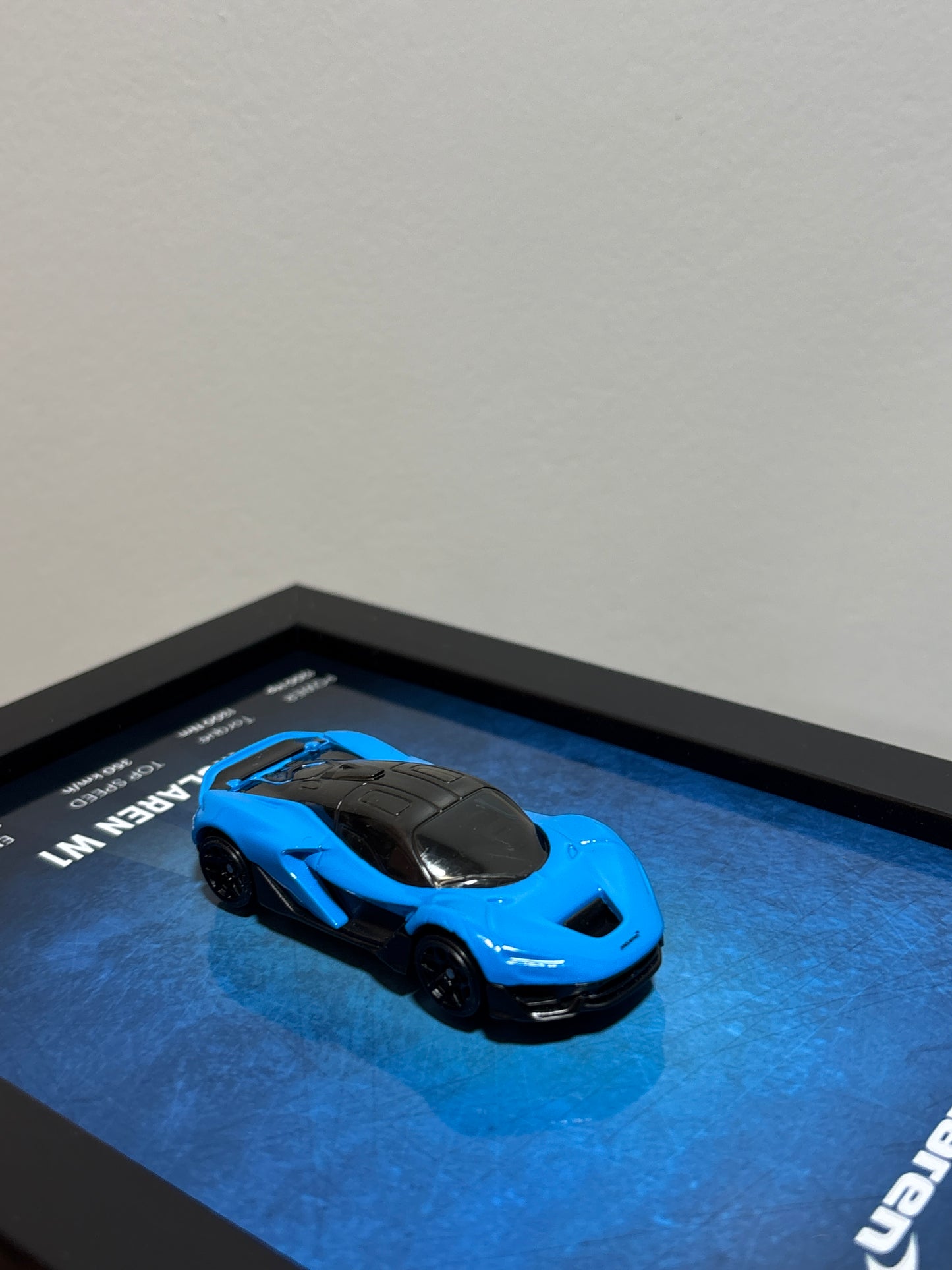 McLaren W1 Blue 3d Hotwheels Car Frame