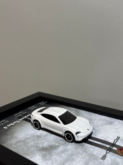 Porsche Taycan Turbo 3d Hotwheels Car Frame