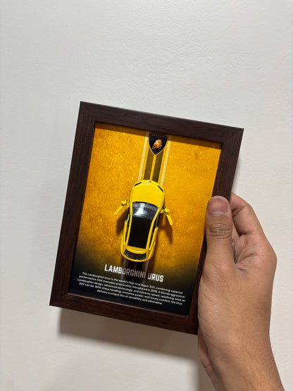 Lamborghini Urus 3d Car Frame (yellow)
