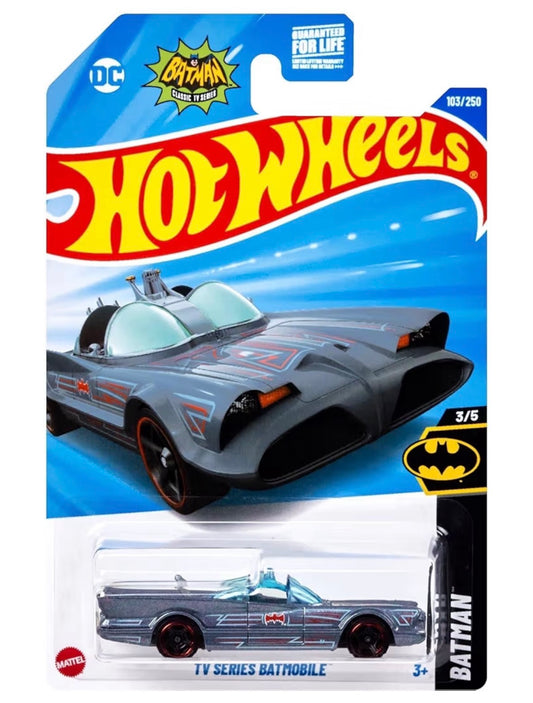 Hot Wheels TV Series Batmobile Grey Die-Cast Car 1:64 Imported Card