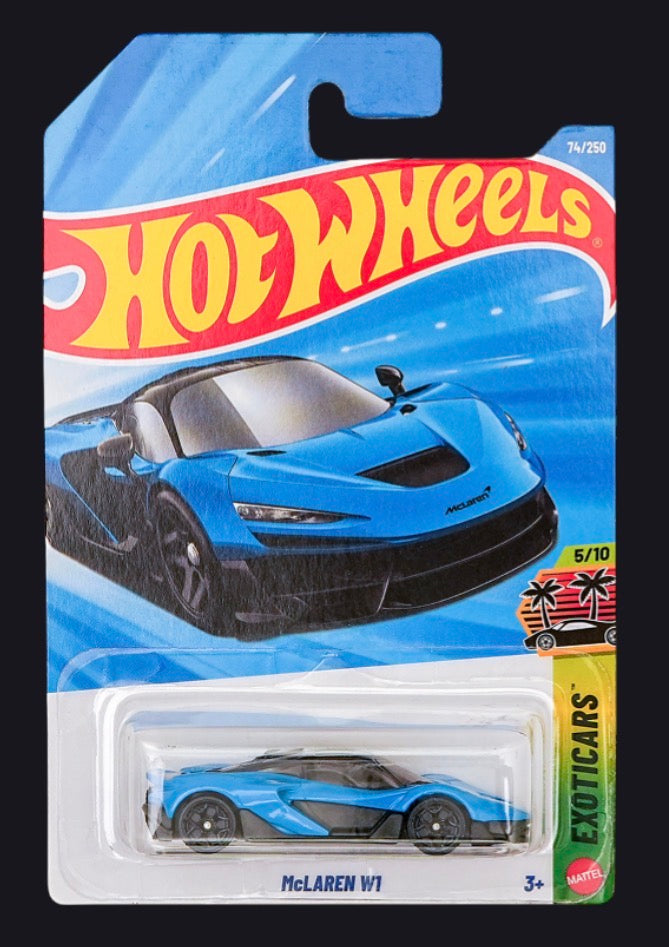 Hot Wheels McLaren W1 Blue Die-Cast Car 1:64 Imported Card