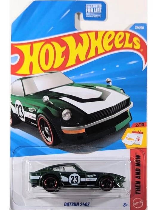 Hot Wheels Datsun 240Z Green #23 Die-Cast Car 1:64 Imported Card