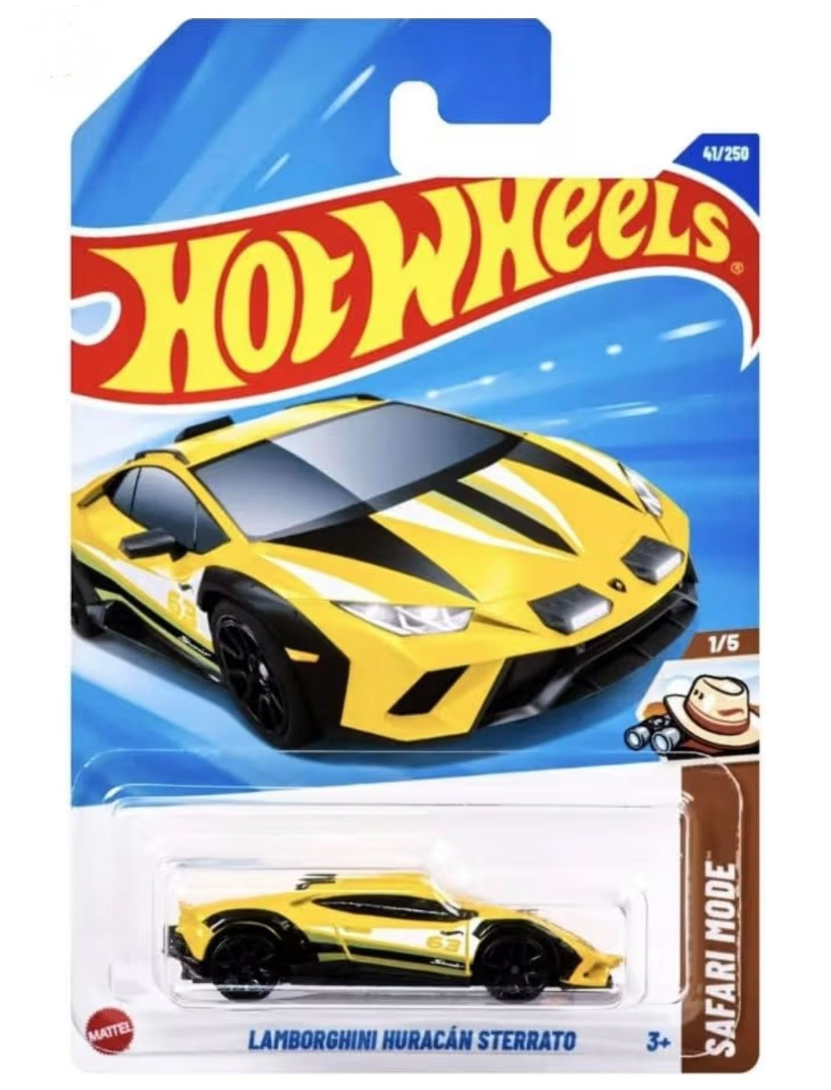 Hot Wheels Lamborghini Huracán Sterrato Yellow Die-Cast Car 1:64 Imported Card