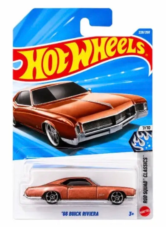 Hot Wheels '66 Buick Riviera Copper Die-Cast Car 1:64 Imported Card