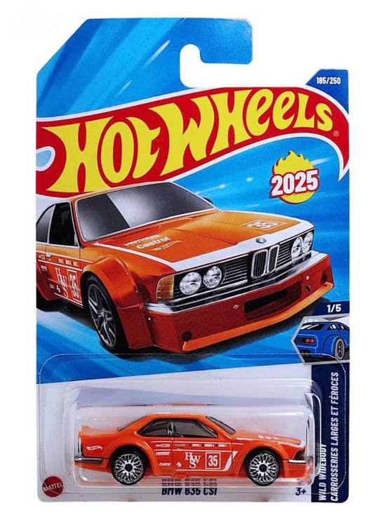 Hot Wheels BMW 635 CSi Orange Die-Cast Car 1:64 Imported Card