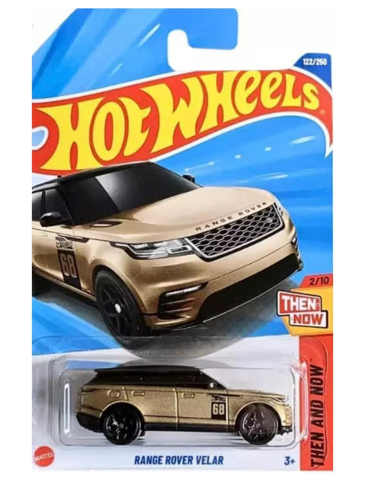 Hot Wheels Range Rover Velar Gold Die-Cast Car 1:64 Imported Card