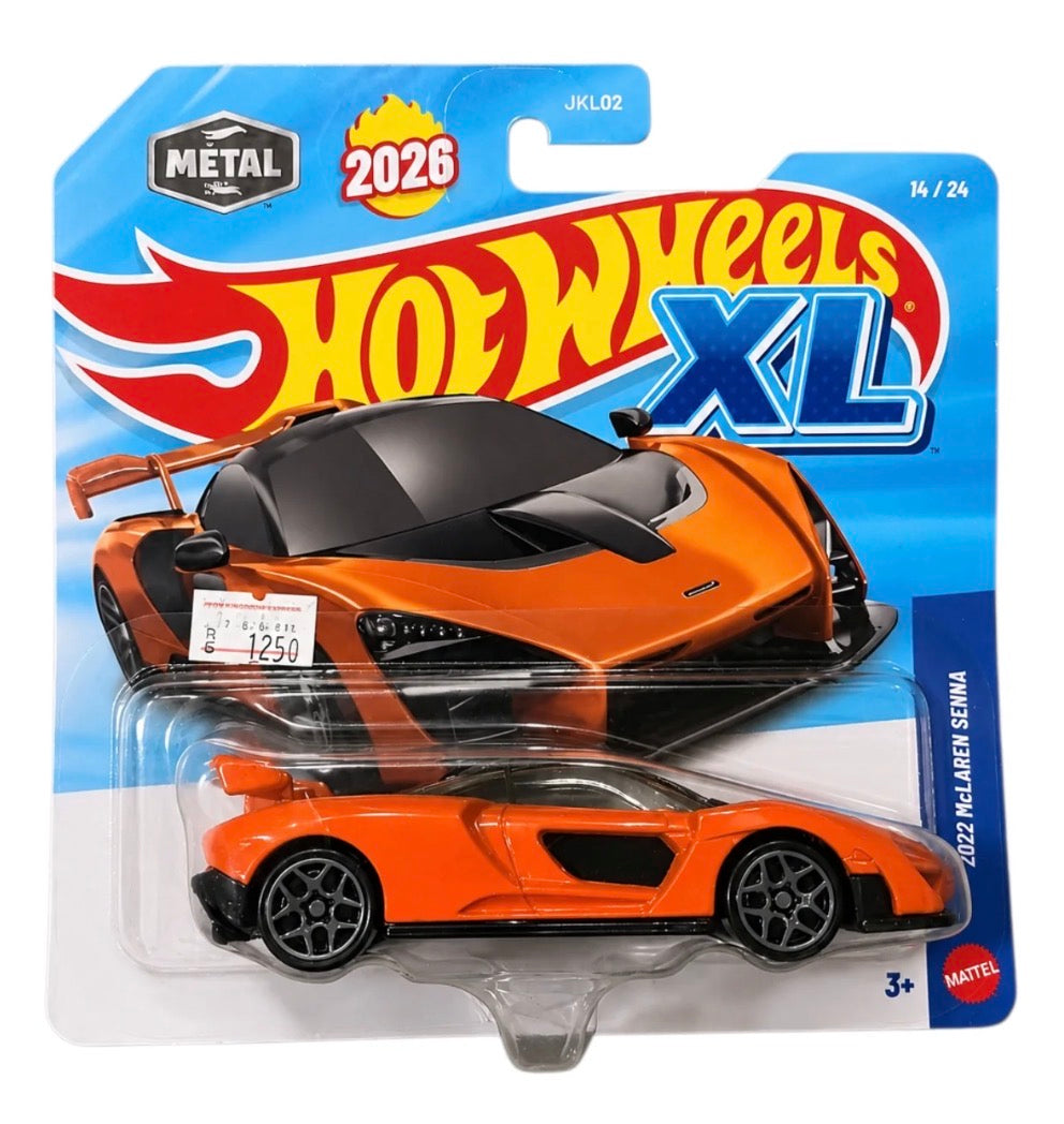 Hot Wheels XL 2022 McLaren Senna Orange Die-Cast Car Imported Card