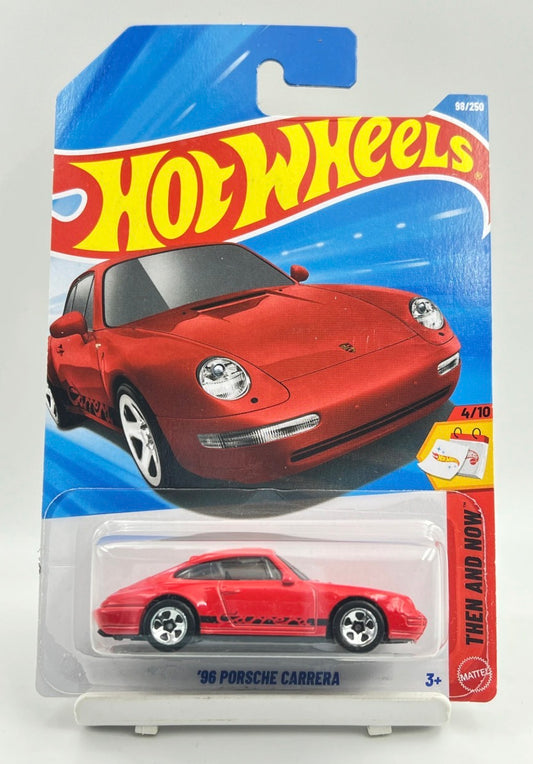 Hot Wheels '96 Porsche Carrera Red Die-Cast Car 1:64 Imported Card