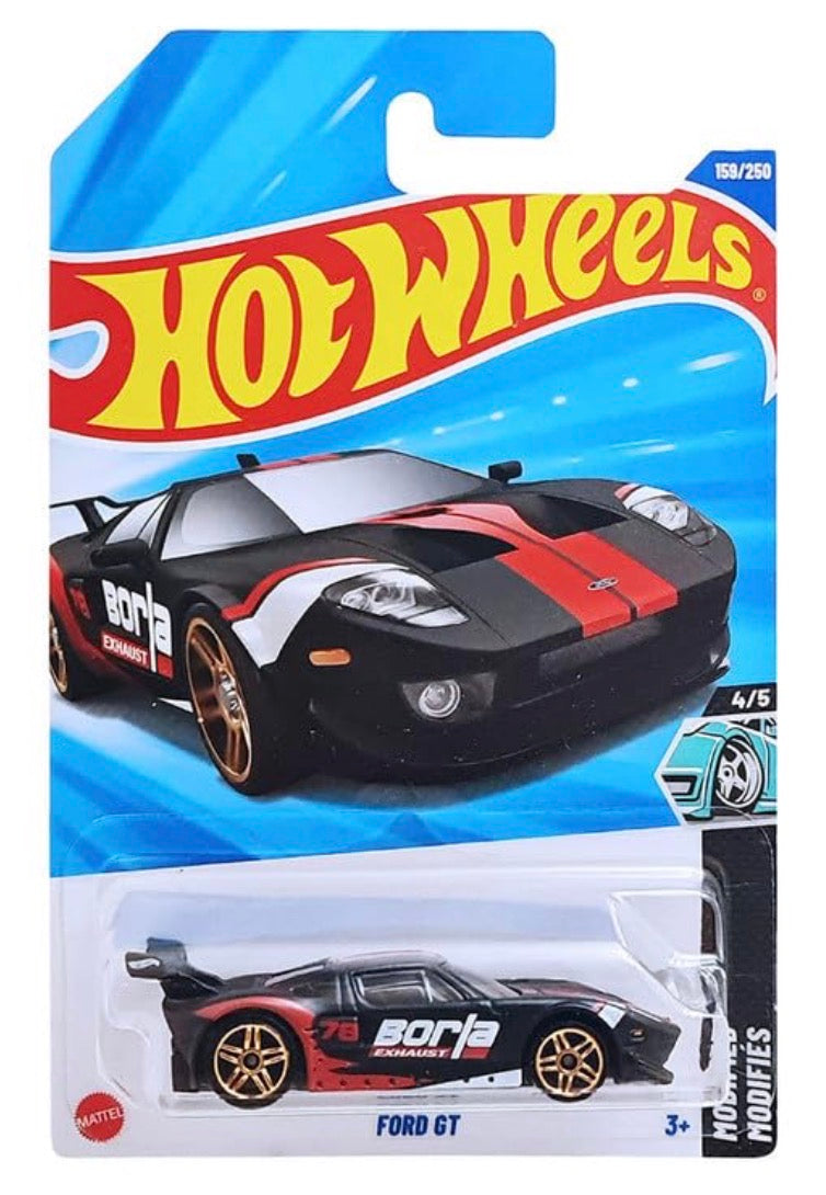 Hot Wheels Ford GT Black Borla Die-Cast Car 1:64 Imported Card