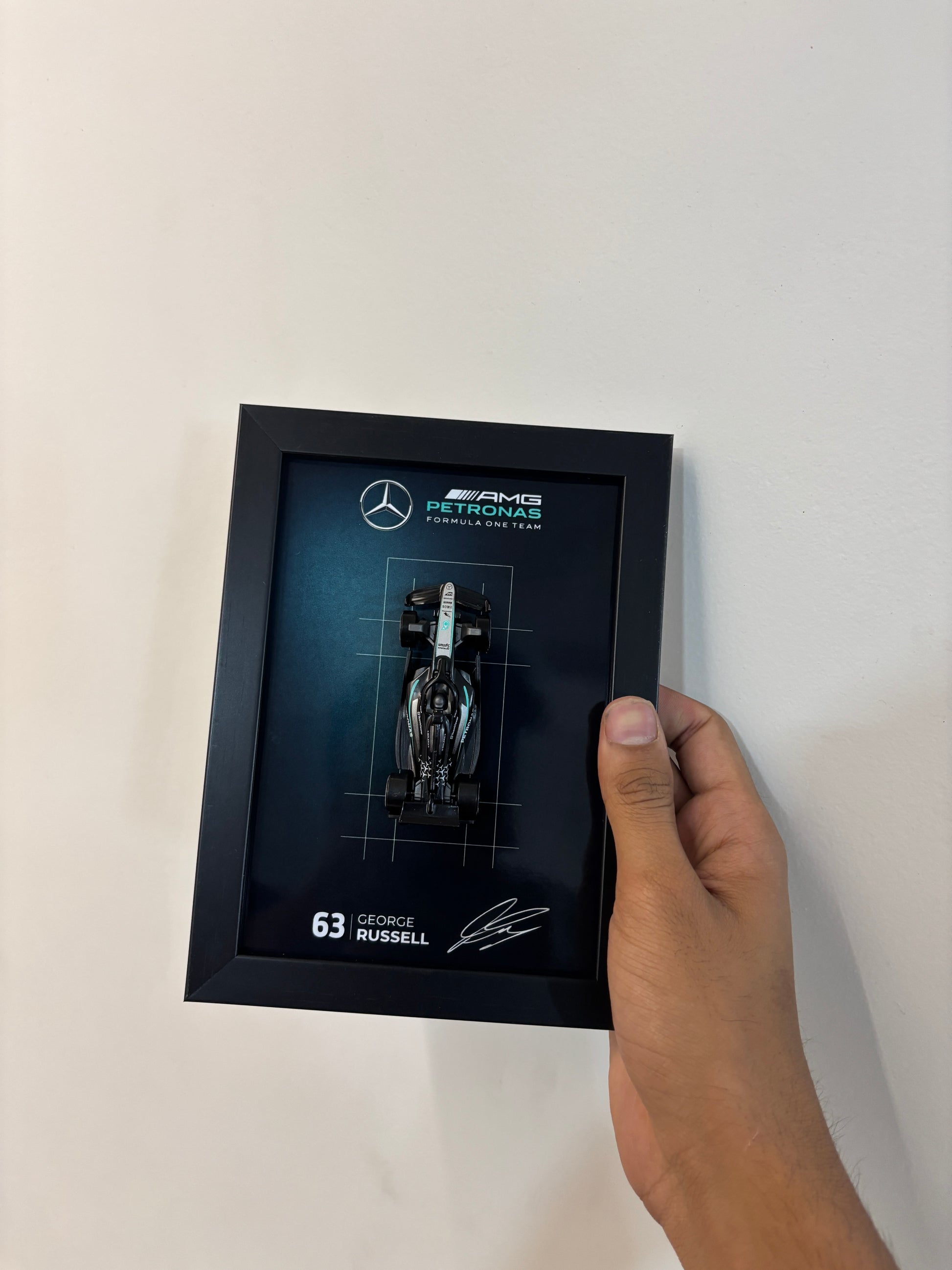 Mercedes F1 Hot Wheels Car Frame - Formula 1 Diecast Display India View 3 - Artistic Affairs