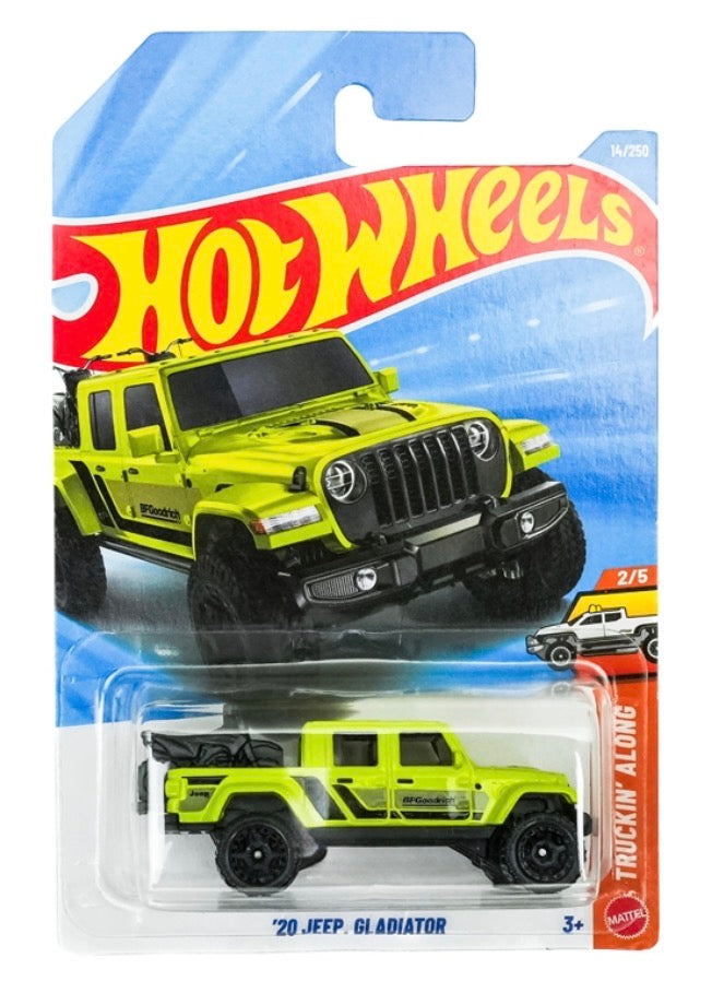 Hot Wheels '20 Jeep Gladiator Lime Green Die-Cast Car 1:64 Imported Card
