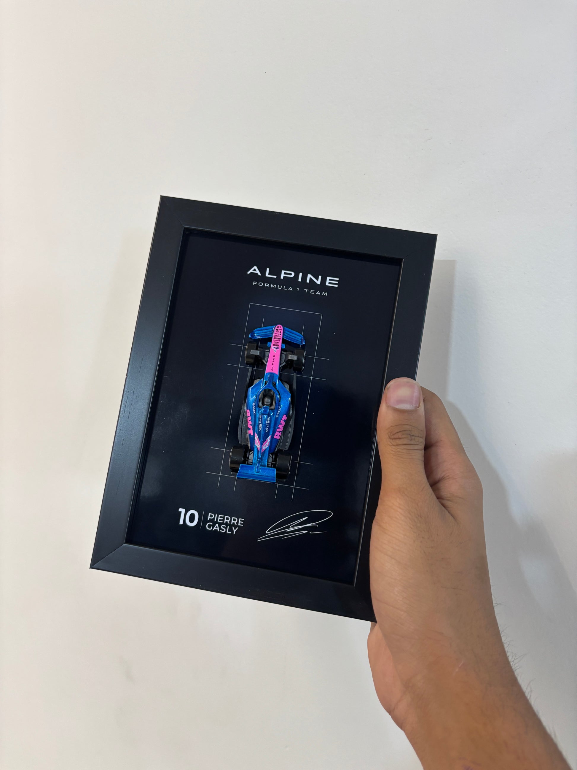 Alpine F1 Hot Wheels Car Frame - Formula 1 Diecast Display India View 3 - Artistic Affairs