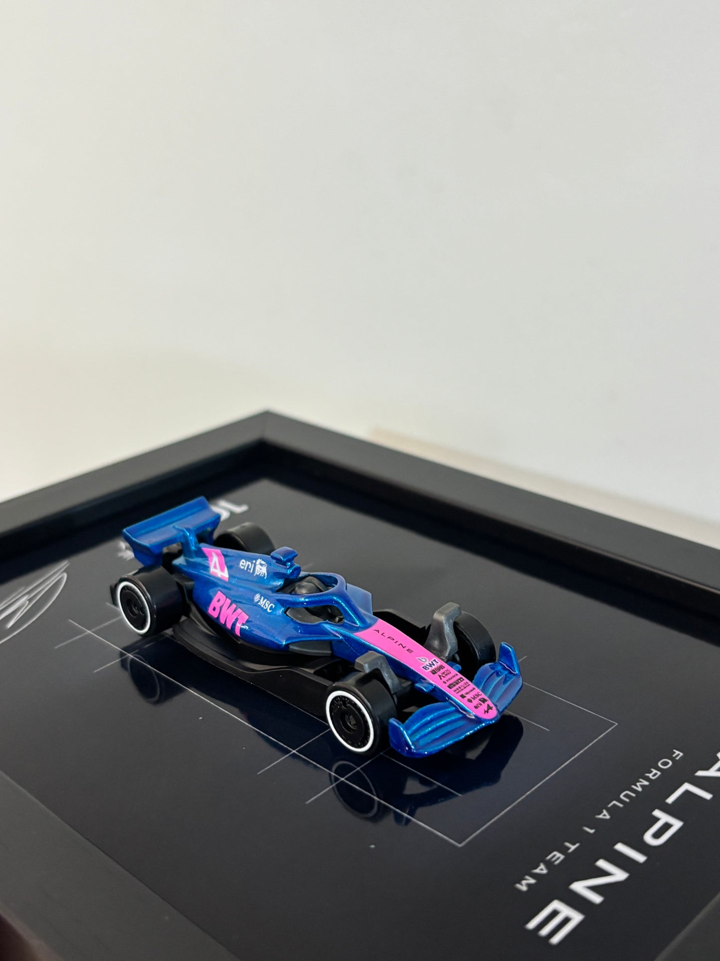 Alpine F1 Hot Wheels Car Frame - Formula 1 Diecast Display India View 2 - Artistic Affairs