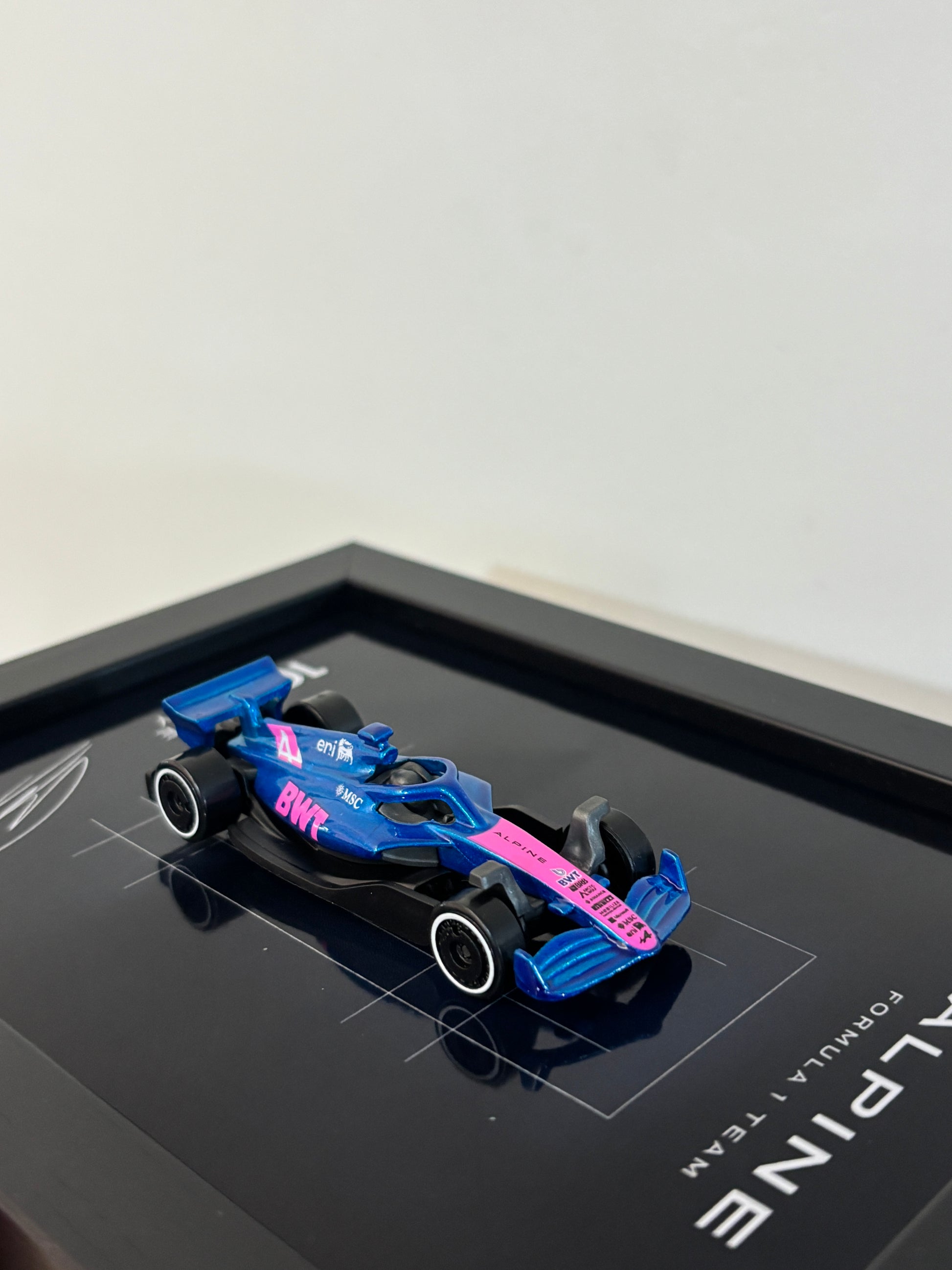 Alpine F1 Hot Wheels Car Frame - Formula 1 Diecast Display India View 2 - Artistic Affairs