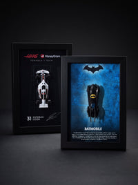 Haas F1 + Batman Blue Neon Batmobile 2-Frame 3D Car Frame Combo