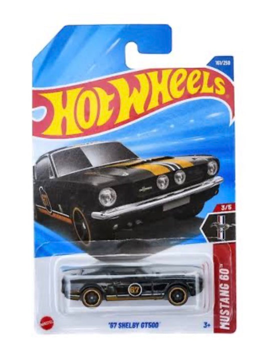 Hot Wheels '67 Shelby GT500 black 1:64 die-cast American muscle car