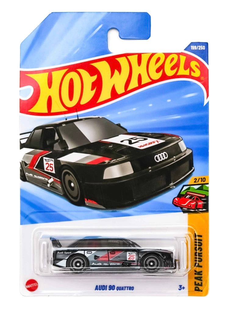 Hot Wheels Audi 90 Quattro black white and red 1:64 die-cast race car