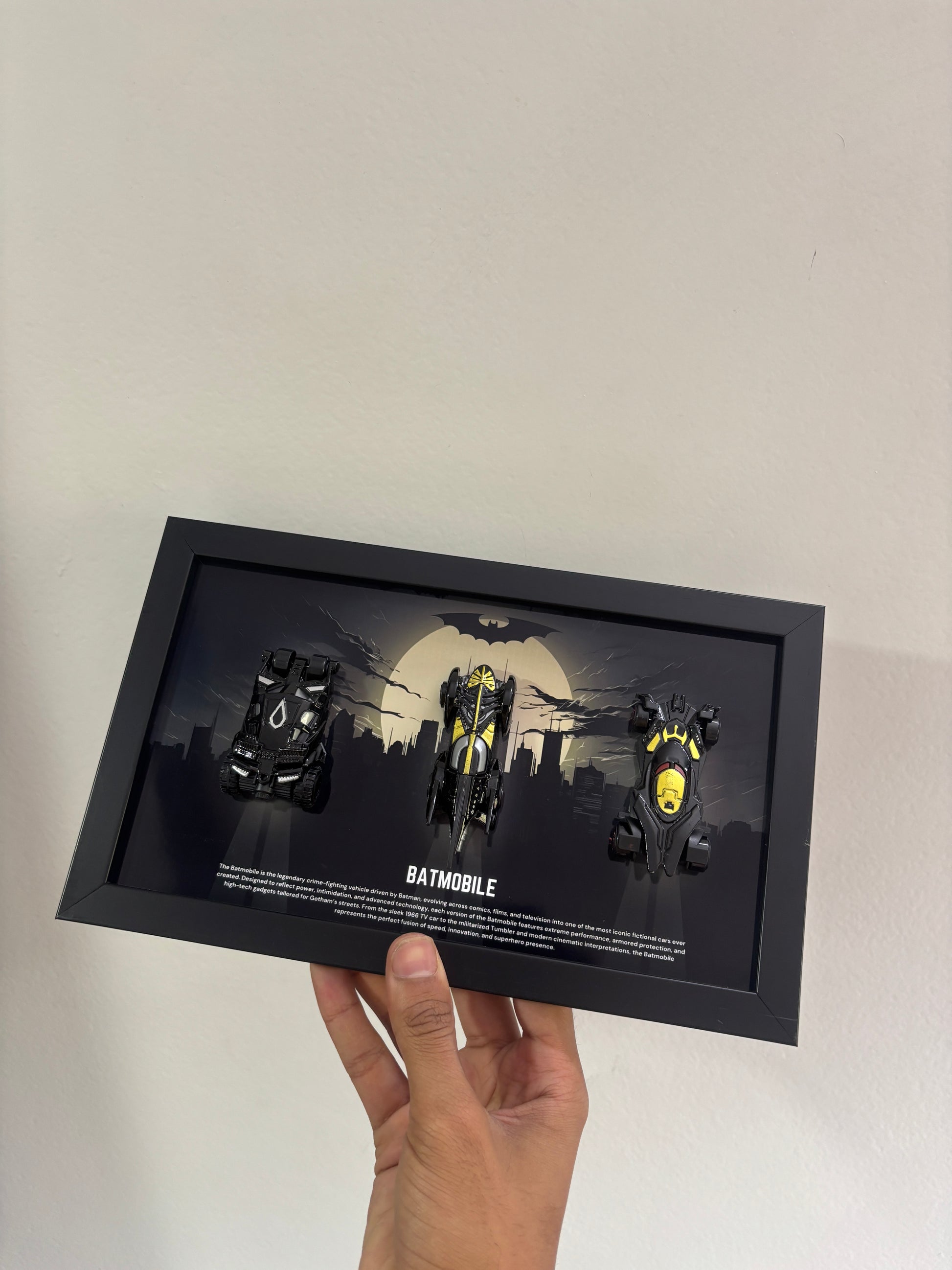 Triple Drive 3D Car Frame Batmobile Edition 2 - Batman Diecast Display India View 2 - Artistic Affairs