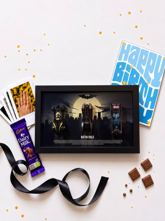 Batmobile Triple Drive Birthday Frame Hamper
