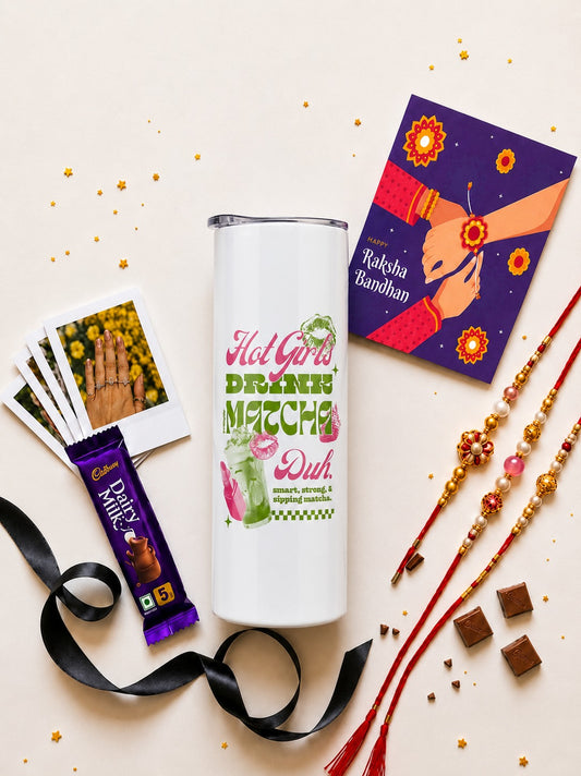 Hot Girls Drink Matcha Stainless Steel Tumbler