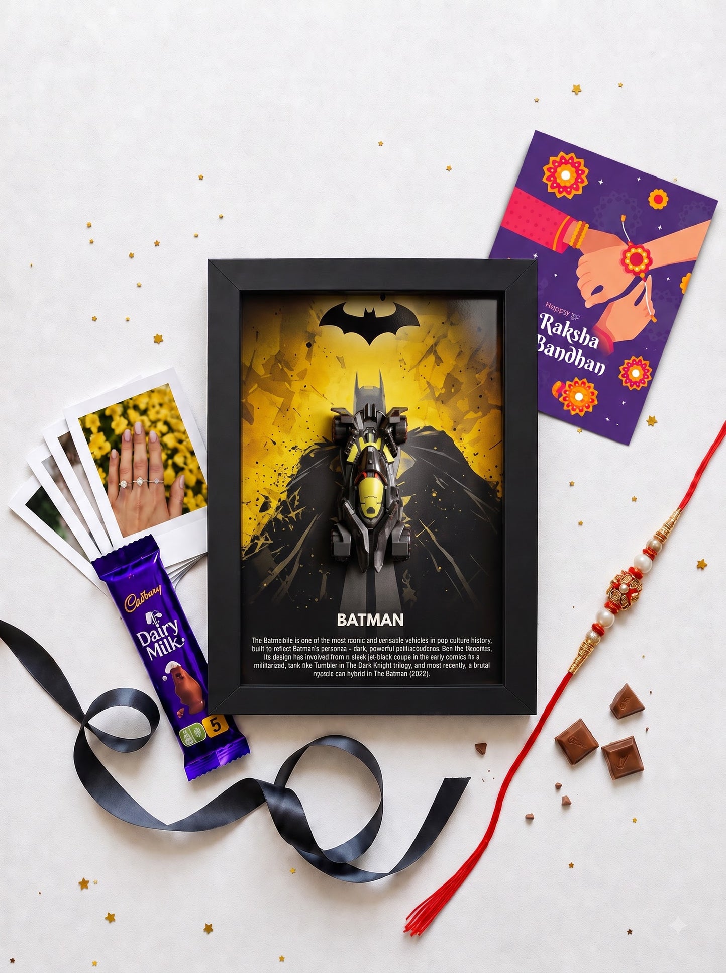 Dark Knight Superhero Car Frame Hamper – Midnight Edition