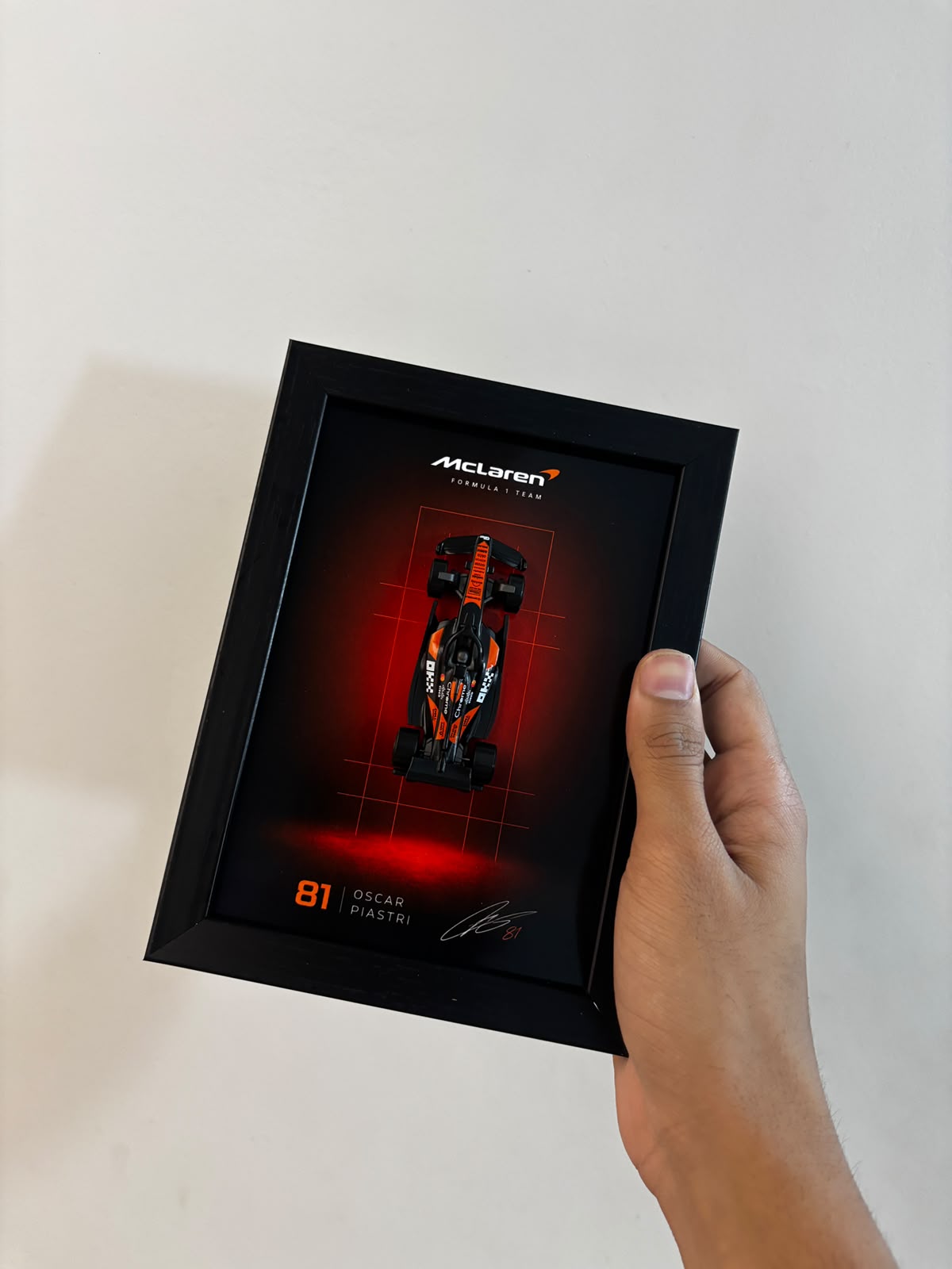 McLaren F1 Oscar Piastri Framed Poster Rakhi Hamper