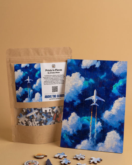 Above The Clouds Puzzle | 120 Piece A4 Aviation Jigsaw