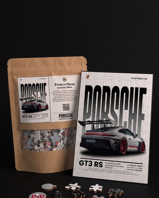 Porsche GT3 RS Puzzle | 120 Piece A4 Car Jigsaw