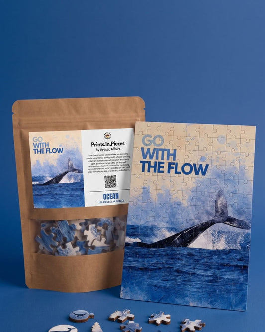 Go With The Flow Ocean Puzzle | 120 Piece A4 Calming Jigsaw