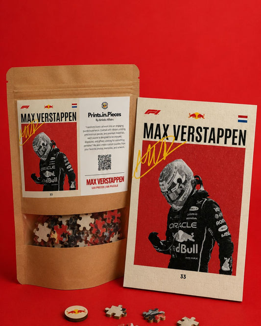 Max Verstappen F1 Puzzle | 120 Piece A4 Racing Jigsaw