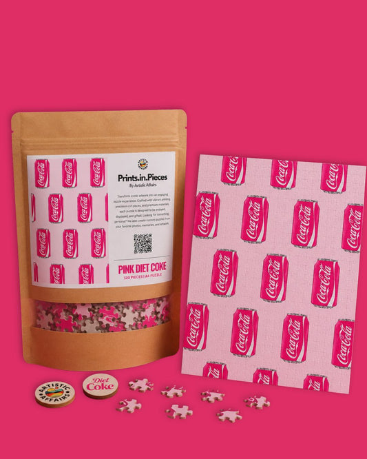 Pink Diet Coke Puzzle | 120 Piece A4 Pop Art Pattern Jigsaw