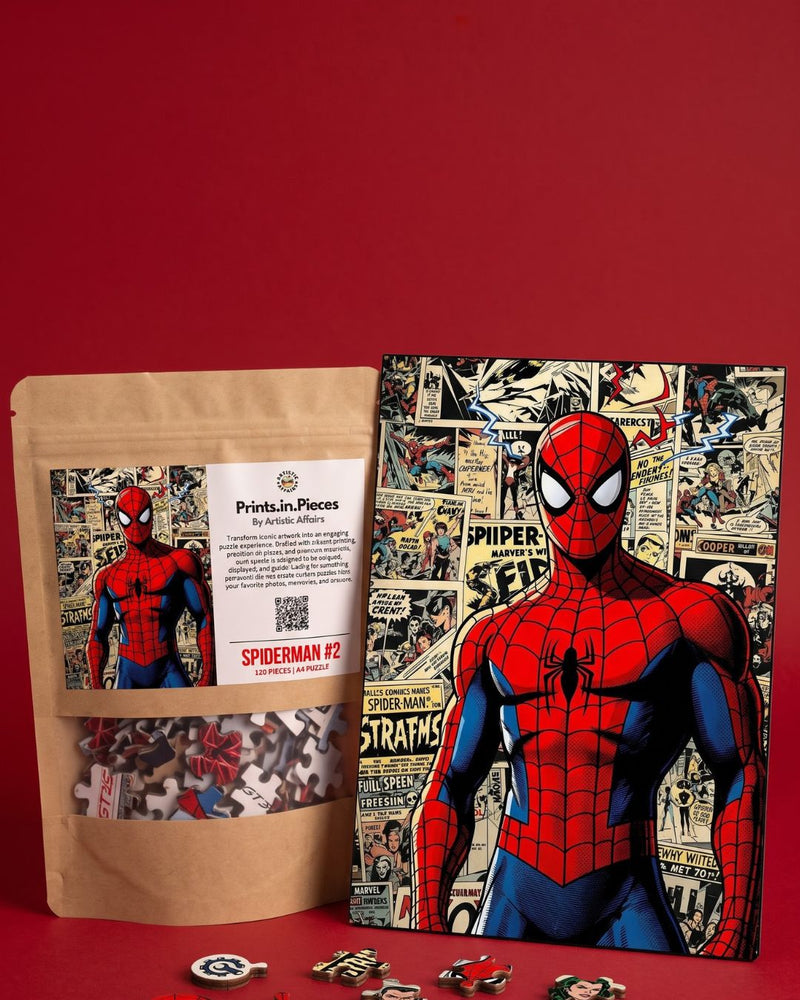Spiderman 2 Puzzle | 120 Piece A4 Vintage Comic Cover Jigsaw