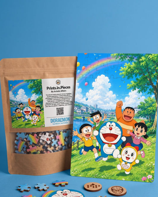 Doraemon Anime Puzzle | 120 Piece A4 Nostalgic Jigsaw