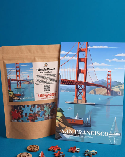 San Francisco Golden Gate Bridge Puzzle | 120 Piece A4 Landmark Jigsaw