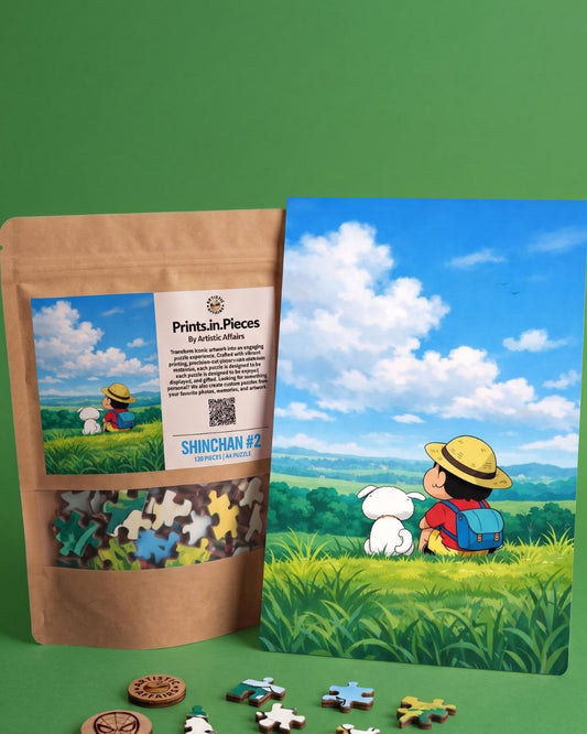 Countryside Field Anime Puzzle | 120 Piece A4 Nostalgic Jigsaw