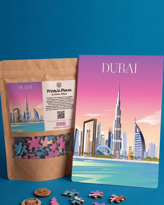 Dubai Skyline Puzzle | 120 Piece A4 Burj Khalifa Jigsaw
