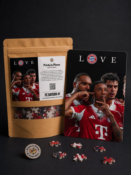 Love FC Bayern Munich Puzzle — 120 Piece Team Portrait Art