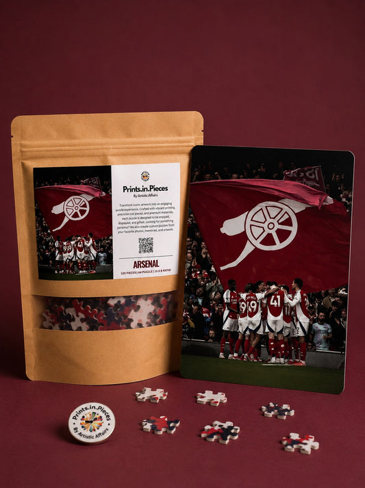 Arsenal Puzzle — 120 Piece Team Huddle Flag Art
