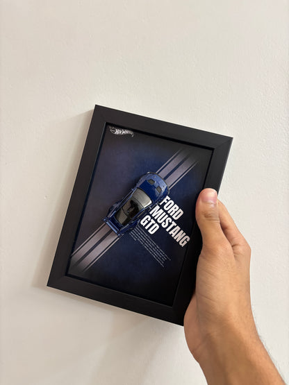 Ford Mustang GTD 3d Hotwheels Car frame 1:64 scale (Q case)