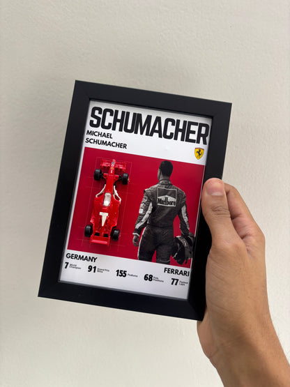 Michael Schumacher Ferrari F1 Hotwheels 3D Car Frame | Legends Edition