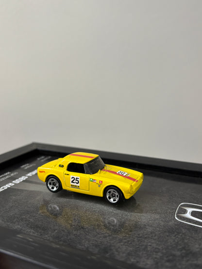 Honda s800 Racing 3d Hotwheels Car frame 1:64 scale