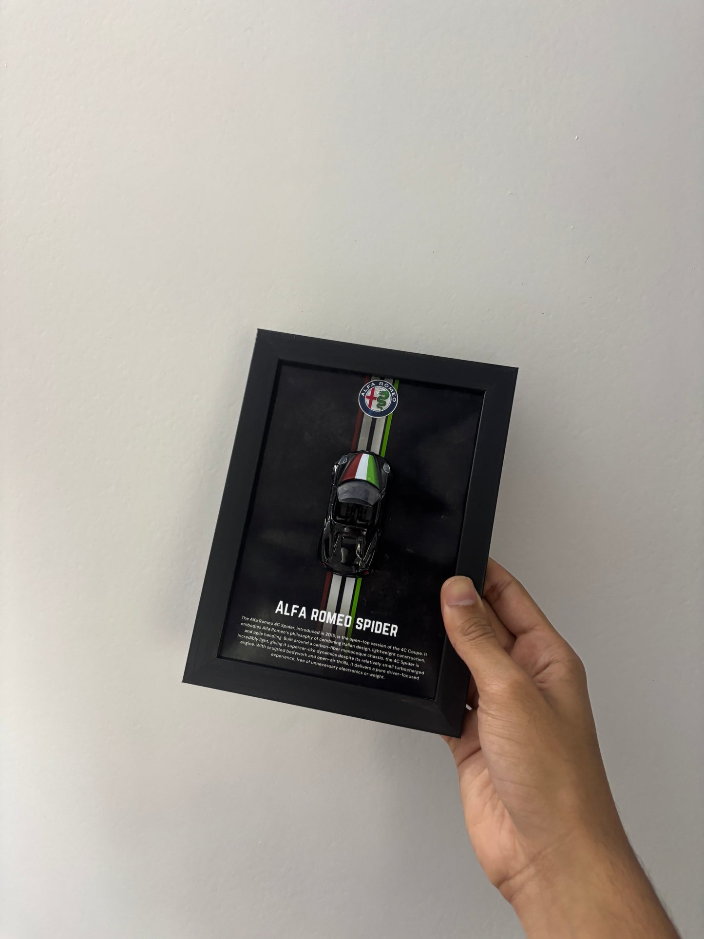 Alfa Romeo Spider 3d Majorette Car frame 1:64 scale