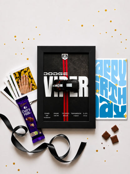 Dodge Viper Birthday Frame Hamper