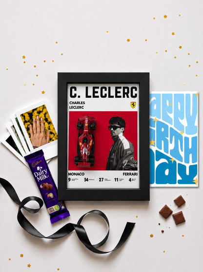 Charles Leclerc Ferrari F1 Birthday Frame Hamper
