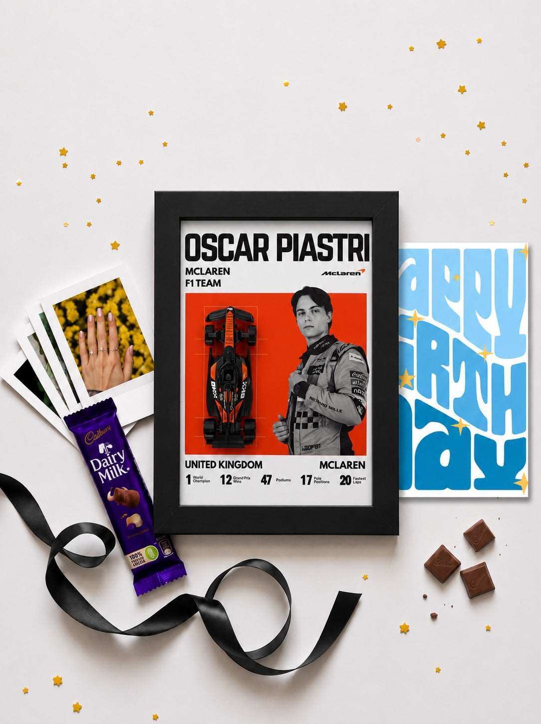 Oscar Piastri McLaren F1 Birthday Frame Hamper